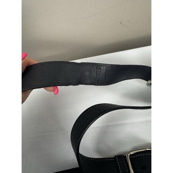 Coach Chelsea Buckle Black Leather Crossbody Shoulder Bag Classic Minimal F14018 - Picture 14 of 16